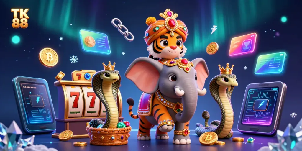 Experience big wins at TK 88 with enchanting characters and vivid casino elements.