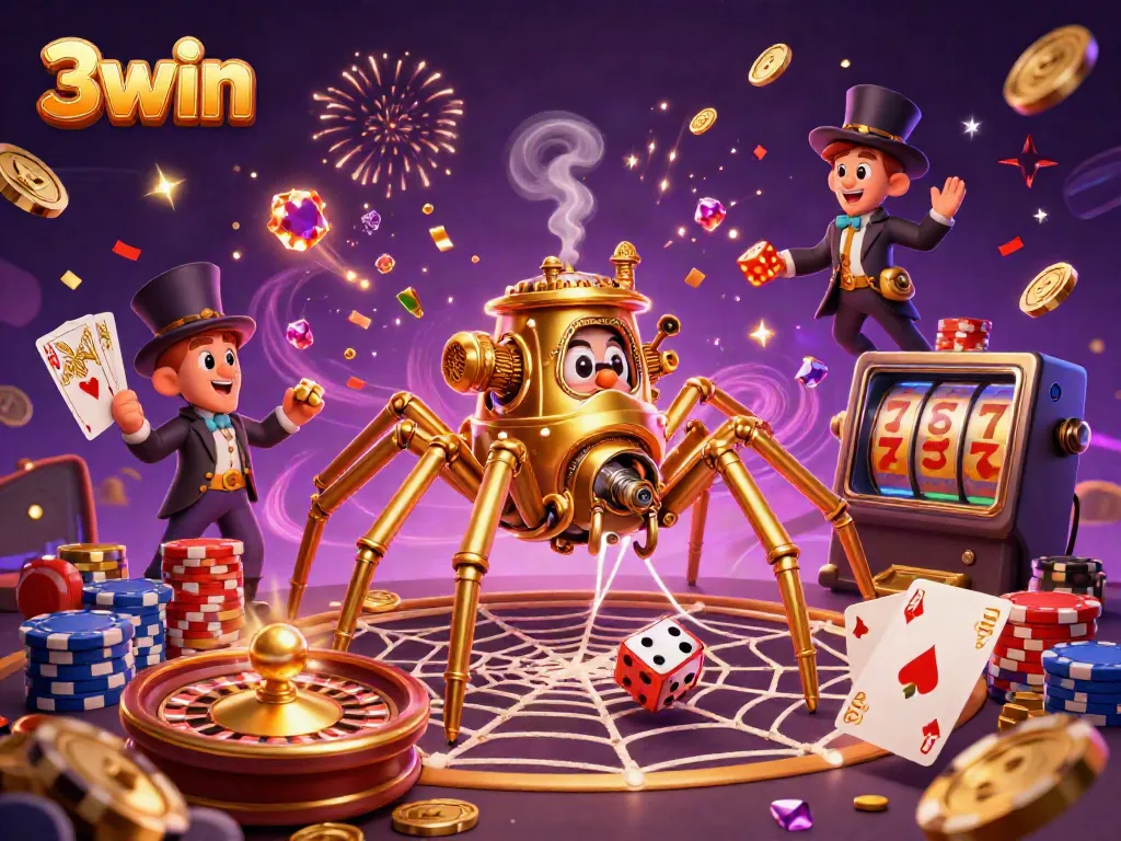 Catch golden jackpot opportunities at 3win with extraordinary 3D casino illustrations!