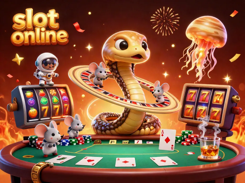 Engage with slot online action as tiny astronaut mice bet on a cosmic roulette wheel made of Saturn's rings.