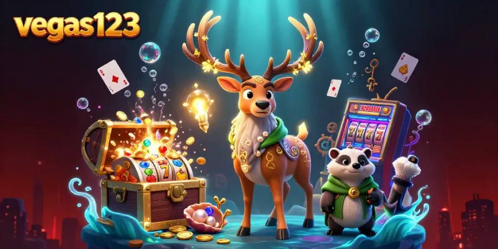 Vegas123 menawarkan permainan slot menakjubkan dengan karakter mistis dan efek berkilau di lautan.