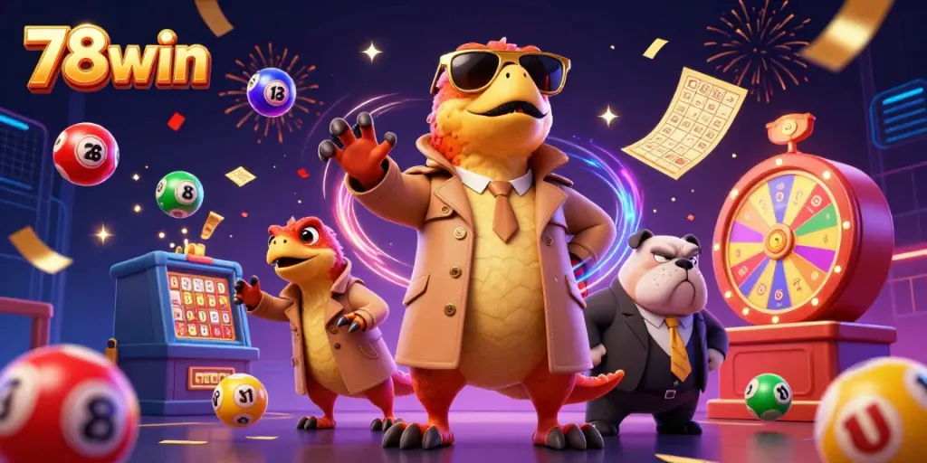 Experience thrilling gaming with 78win, where vibrant lottery action unfolds in a lively casino atmosphere.