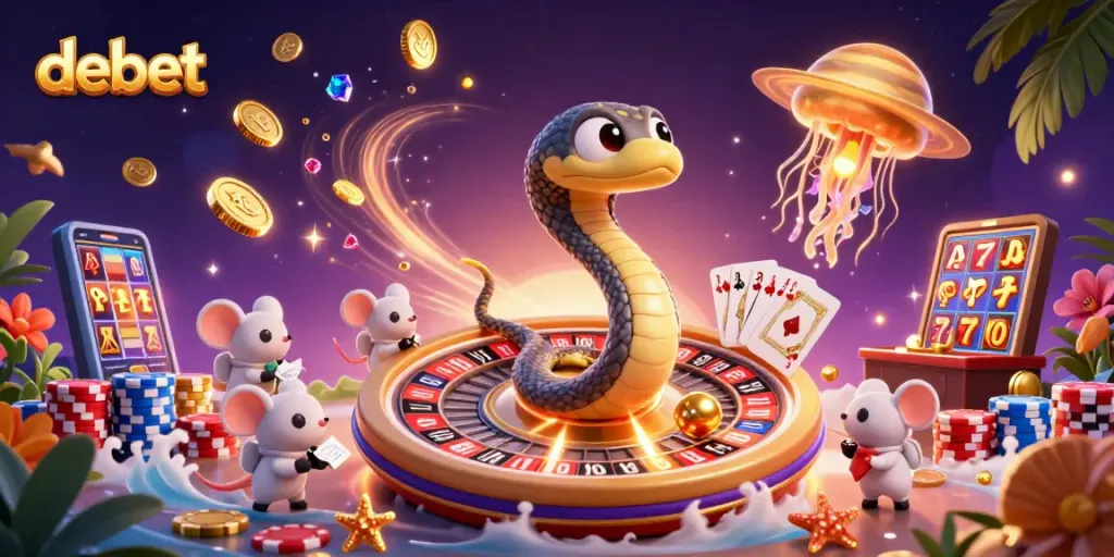 Experience debet gaming excitement with astronaut mice betting on Saturn's roulette rings in outer space.